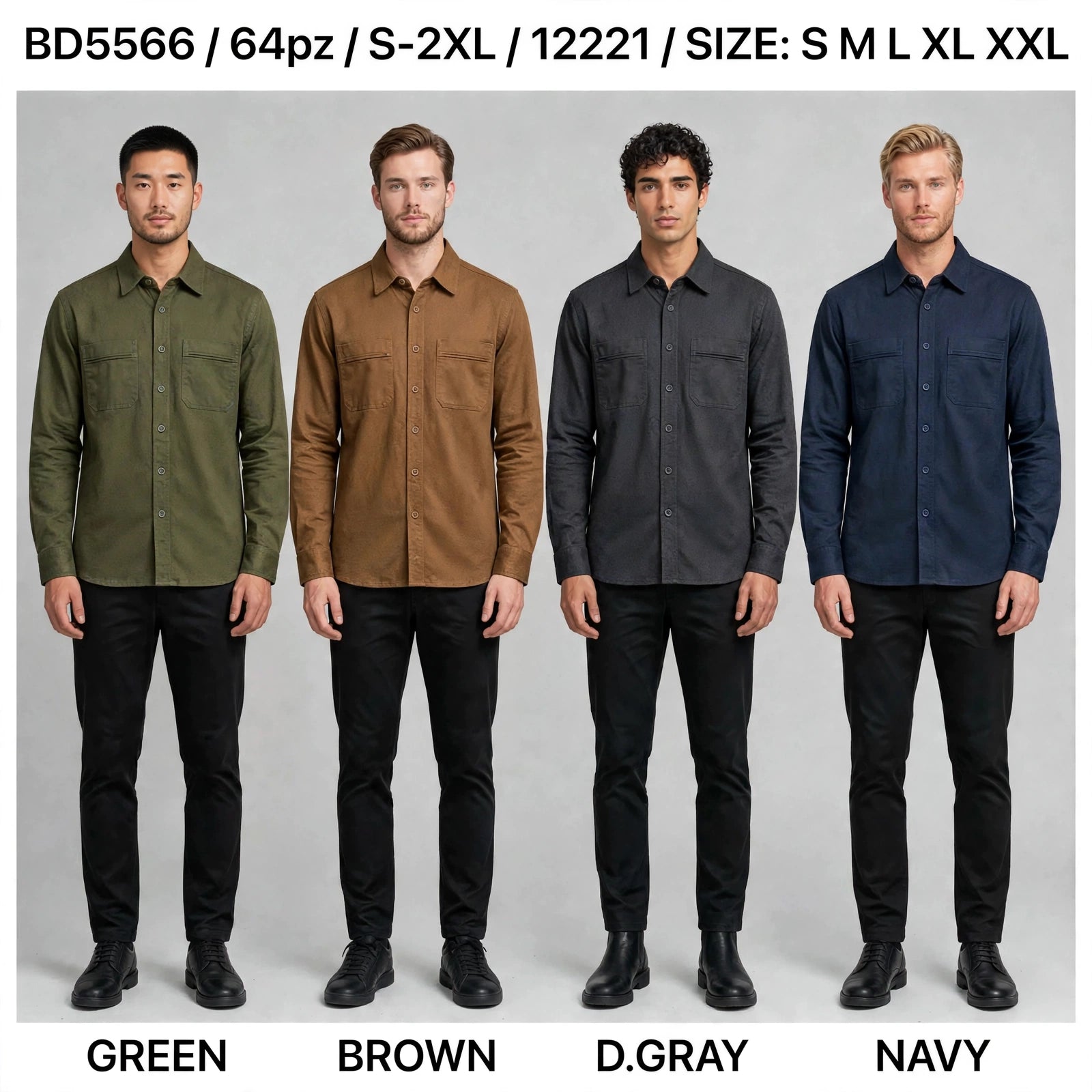 Πουκάμισα  BD 5566（size S-XXL）