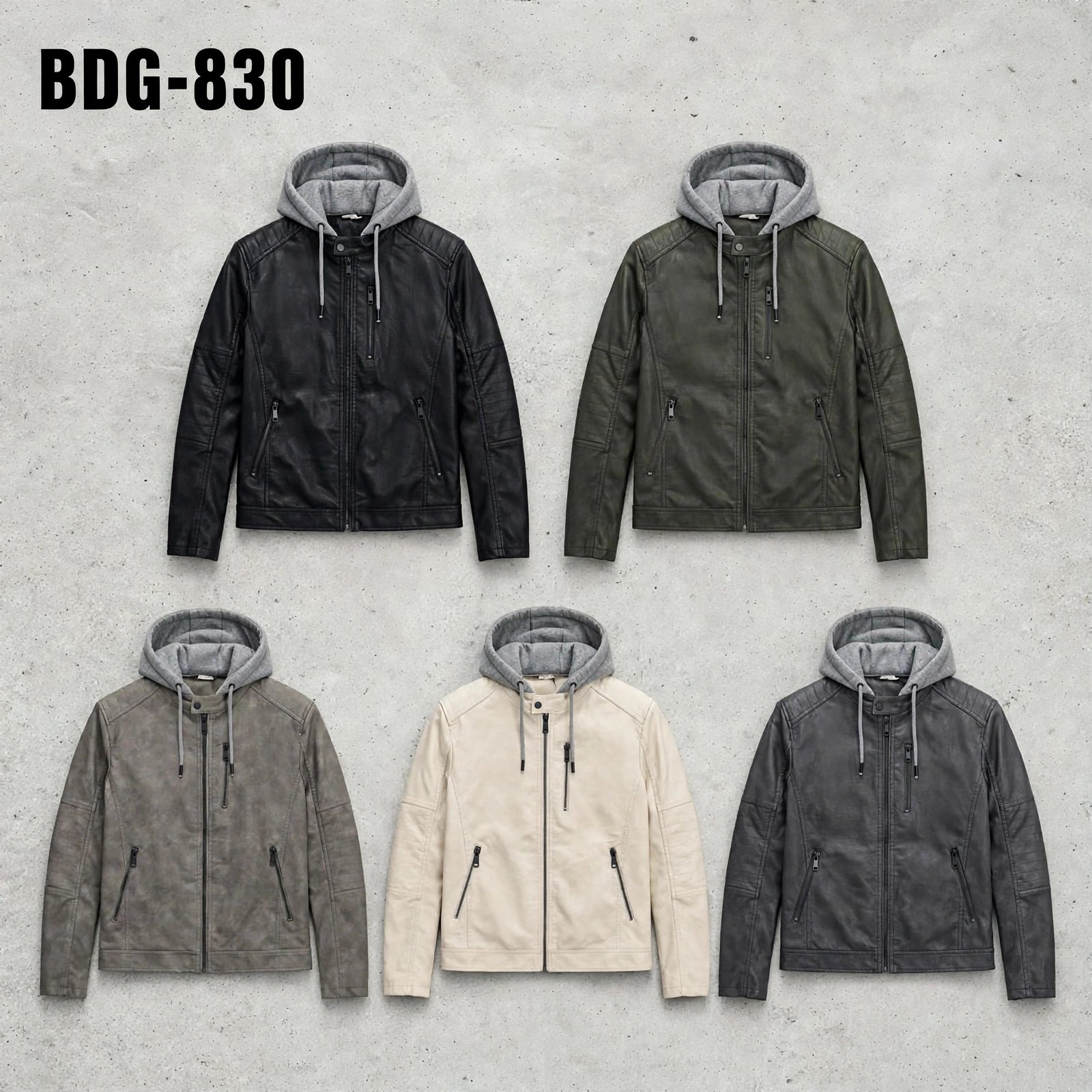 Μπουφάν δερμάτινη BDG 830 (size M-3XL）